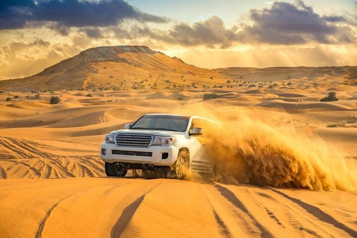 Experience the vast beauty of Dubai’s desert as you embark on an unforgettable journey roaring over golden sands in a comfortable ride with every moment tailored to your enjoyment.